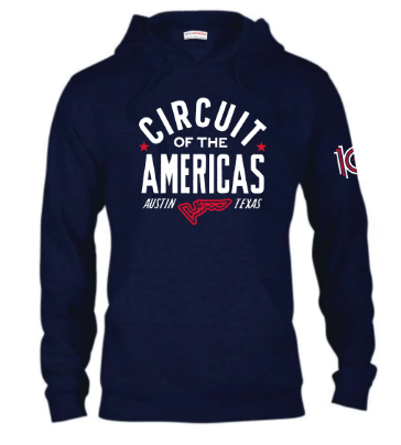 CIRCUIT OF THE outlet AMERICAS Navy Racing Polyester Sz XL Mens Full Zip Jacket Texas